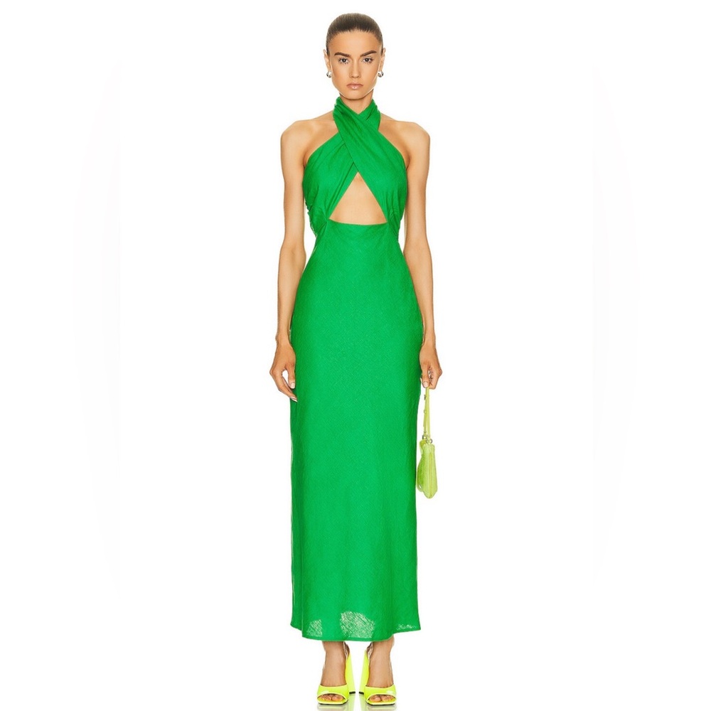 Simon Miller Yabba Halter Dress in Gummy Green Size XS
